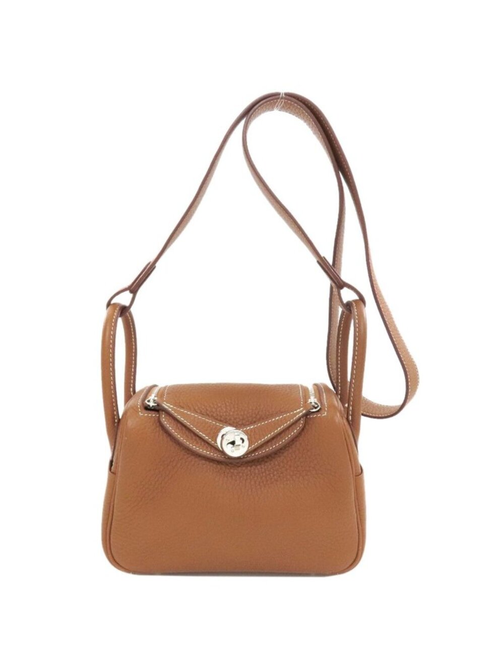 Hermes Mini Lindy Gold Silver Handbag Taurillon Clemence
